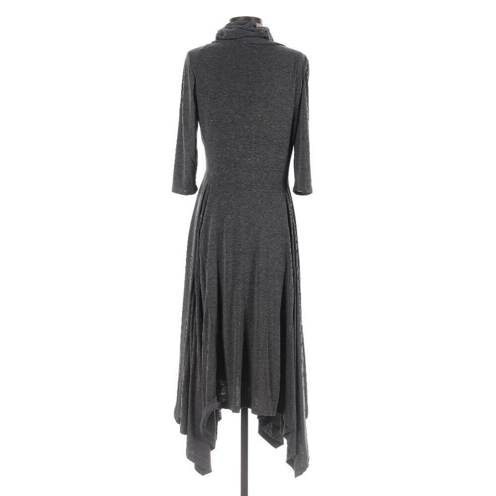 Grey knit cowl neck dress - Picture 2 of 3